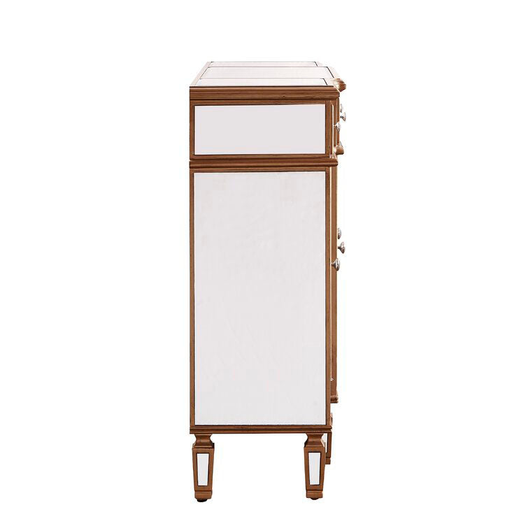 Acabado espejo aparador de madera de imitación glamour buffet de comedor con gabinetes y cajones