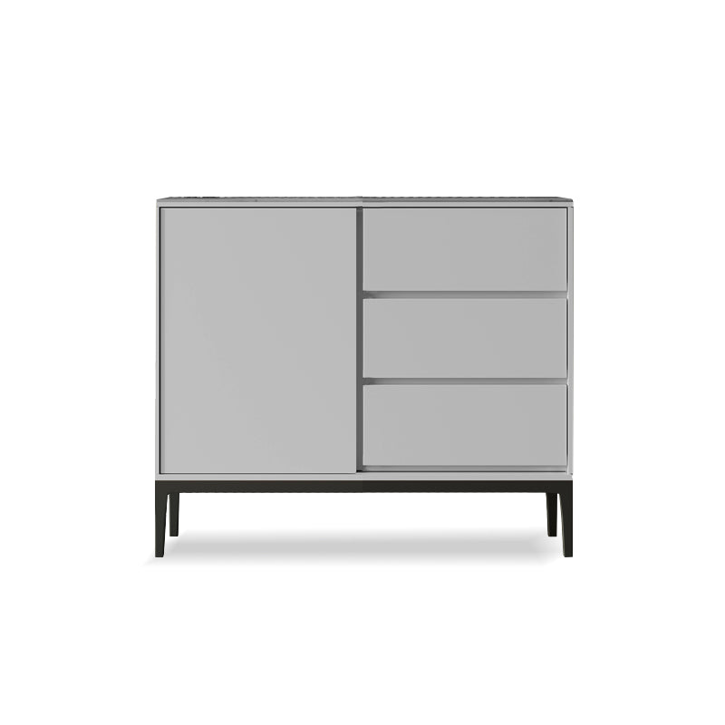 Mesa de buffet de piedra y madera del aparador de buffet con cajones