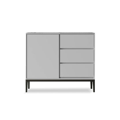 Mesa de buffet de piedra y madera del aparador de buffet con cajones