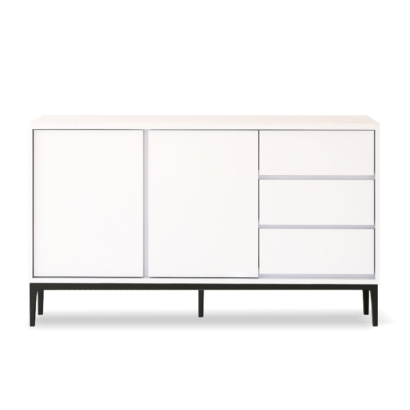 Mesa de buffet de piedra y madera del aparador de buffet con cajones