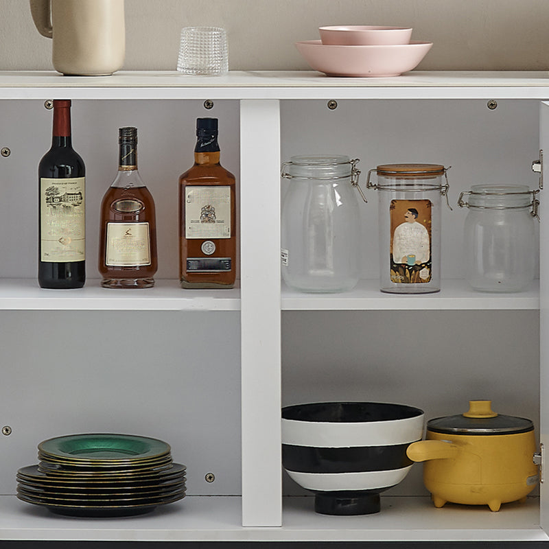 Mesa de buffet de piedra y madera del aparador de buffet con cajones