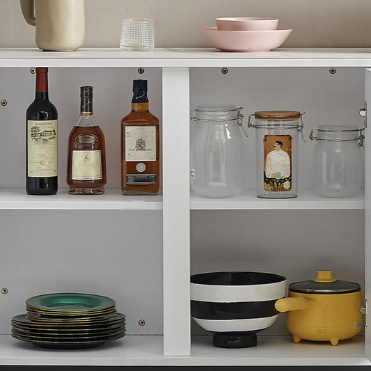 Glam buffet sideboard pietra e tavolo a buffet in legno con cassetti