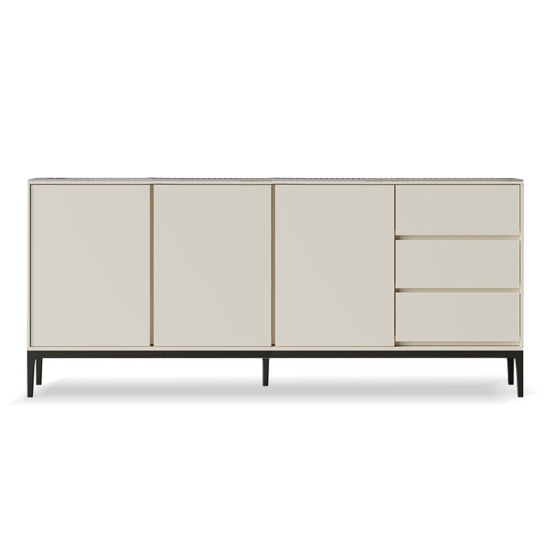 Mesa de buffet de piedra y madera del aparador de buffet con cajones