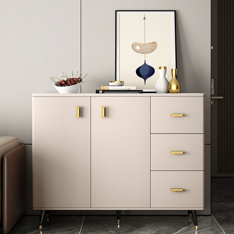 Holz- und Steinbuffetisch mit 4 Regalen Glam Dining Server