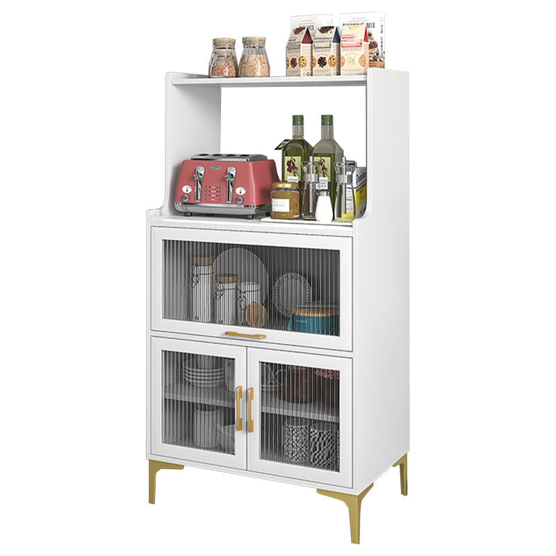 Serveur de portes en bois moderne en bois d'ingénierie serveur avec des jambes dorées