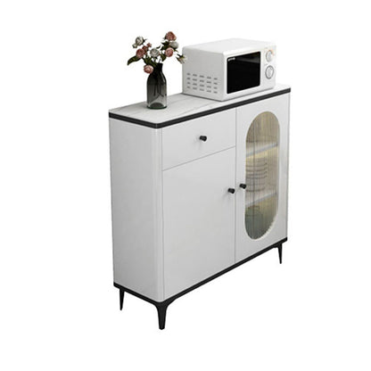 Modern Sideboard with LED Lights Wood Dining Server for Dining Room Black Clearhalo 'buffet_sideboard' 'Buffets & Sideboards' 'furn' 'furn_buffet_sideboard' 'Furniture' 'Kitchen & Dining Furniture' 5998797