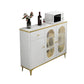 Modern Sideboard with LED Lights Wood Dining Server for Dining Room 47"L x 12"W x 36"H Gold Clearhalo 'buffet_sideboard' 'Buffets & Sideboards' 'furn' 'furn_buffet_sideboard' 'Furniture' 'Kitchen & Dining Furniture' 5998803