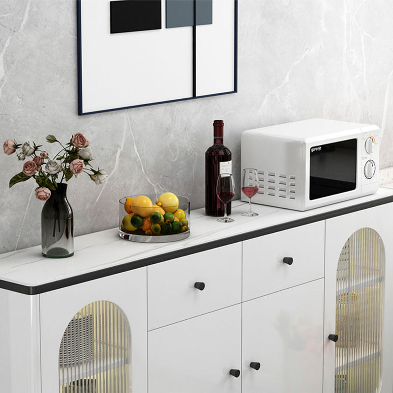 Modern Sideboard with LED Lights Wood Dining Server for Dining Room Clearhalo 'buffet_sideboard' 'Buffets & Sideboards' 'furn' 'furn_buffet_sideboard' 'Furniture' 'Kitchen & Dining Furniture' 5998807