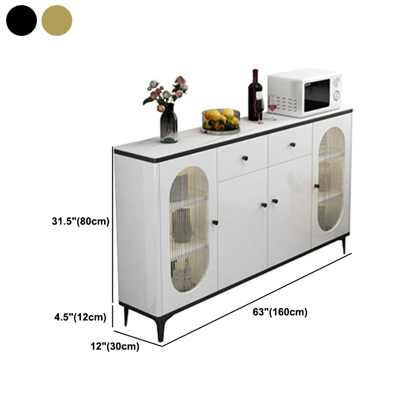 Modern Sideboard with LED Lights Wood Dining Server for Dining Room Clearhalo 'buffet_sideboard' 'Buffets & Sideboards' 'furn' 'furn_buffet_sideboard' 'Furniture' 'Kitchen & Dining Furniture' 5998817