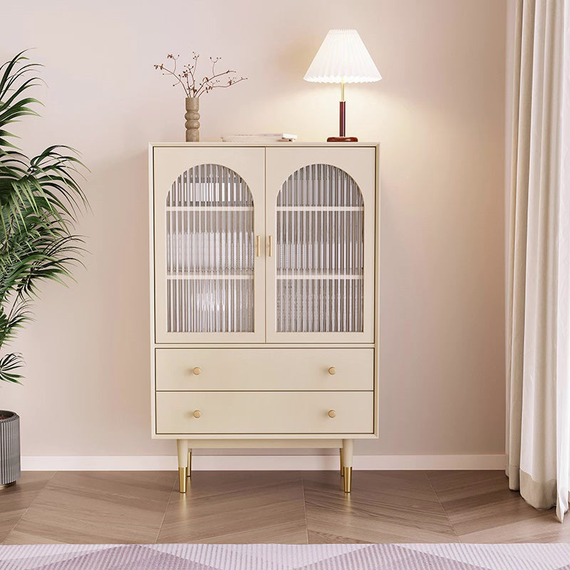 Server in stile glam tavolo da buffet in legno con cassetti e archiviazione