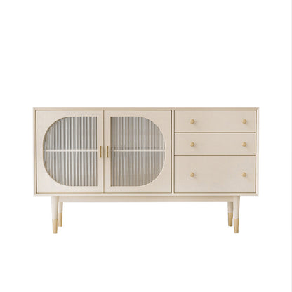 Server in stile glam tavolo da buffet in legno con cassetti e archiviazione