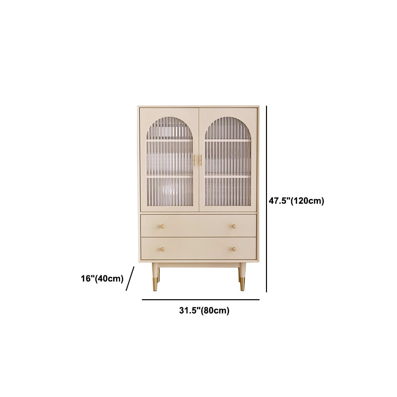 Server in stile glam tavolo da buffet in legno con cassetti e archiviazione