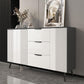 Wood and Stone Dining Server Contemporary Server with 3 Drawers Clearhalo 'buffet_sideboard' 'Buffets & Sideboards' 'furn' 'furn_buffet_sideboard' 'Furniture' 'Kitchen & Dining Furniture' 5998929