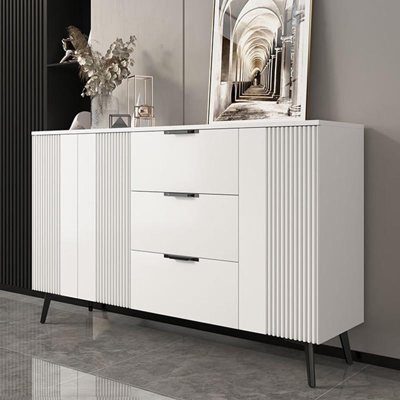 Wood and Stone Dining Server Contemporary Server with 3 Drawers Clearhalo 'buffet_sideboard' 'Buffets & Sideboards' 'furn' 'furn_buffet_sideboard' 'Furniture' 'Kitchen & Dining Furniture' 5998930