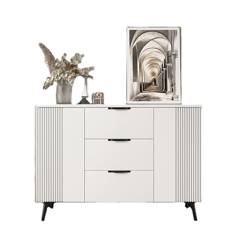 Wood and Stone Dining Server Contemporary Server with 3 Drawers Clearhalo 'buffet_sideboard' 'Buffets & Sideboards' 'furn' 'furn_buffet_sideboard' 'Furniture' 'Kitchen & Dining Furniture' 5998935