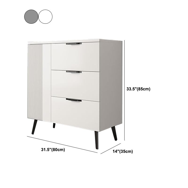 Wood and Stone Dining Server Contemporary Server with 3 Drawers Clearhalo 'buffet_sideboard' 'Buffets & Sideboards' 'furn' 'furn_buffet_sideboard' 'Furniture' 'Kitchen & Dining Furniture' 5998957