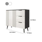 Wood and Stone Dining Server Contemporary Server with 3 Drawers Clearhalo 'buffet_sideboard' 'Buffets & Sideboards' 'furn' 'furn_buffet_sideboard' 'Furniture' 'Kitchen & Dining Furniture' 5998958