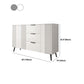 Wood and Stone Dining Server Contemporary Server with 3 Drawers Clearhalo 'buffet_sideboard' 'Buffets & Sideboards' 'furn' 'furn_buffet_sideboard' 'Furniture' 'Kitchen & Dining Furniture' 5998960