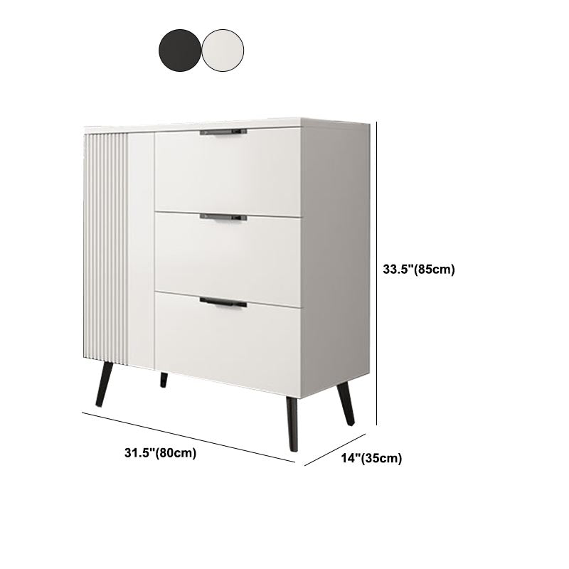 Wood and Stone Dining Server Contemporary Server with 3 Drawers Clearhalo 'buffet_sideboard' 'Buffets & Sideboards' 'furn' 'furn_buffet_sideboard' 'Furniture' 'Kitchen & Dining Furniture' 5998961