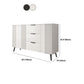 Wood and Stone Dining Server Contemporary Server with 3 Drawers Clearhalo 'buffet_sideboard' 'Buffets & Sideboards' 'furn' 'furn_buffet_sideboard' 'Furniture' 'Kitchen & Dining Furniture' 5998964
