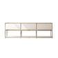 Contemporary Metal Sideboard with Drawers White Dining Buffet for Living Room 78.7"L x 13.8"W x 28.7"H White Clearhalo 'buffet_sideboard' 'Buffets & Sideboards' 'furn' 'furn_buffet_sideboard' 'Furniture' 'Kitchen & Dining Furniture' 5998980