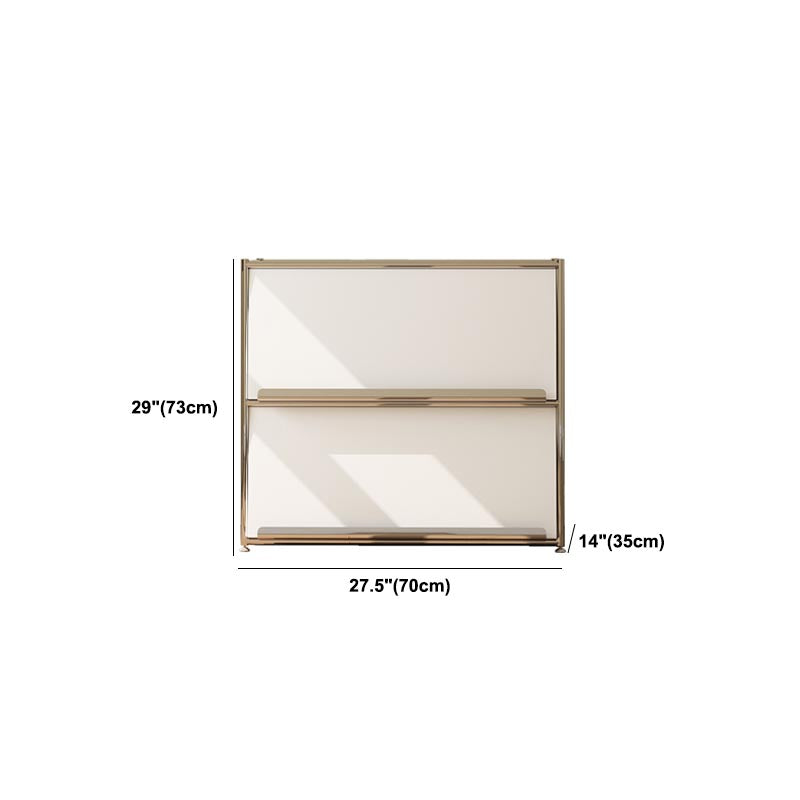 Contemporary Metal Sideboard with Drawers White Dining Buffet for Living Room Clearhalo 'buffet_sideboard' 'Buffets & Sideboards' 'furn' 'furn_buffet_sideboard' 'Furniture' 'Kitchen & Dining Furniture' 5998990