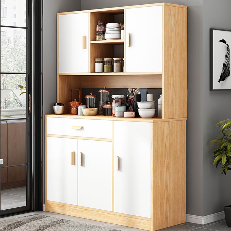Engineered Wood Sideboard with Drawers Modern Kitchen Buffet Sideboard Clearhalo 'buffet_sideboard' 'Buffets & Sideboards' 'furn' 'furn_buffet_sideboard' 'Furniture' 'Kitchen & Dining Furniture' 5998997