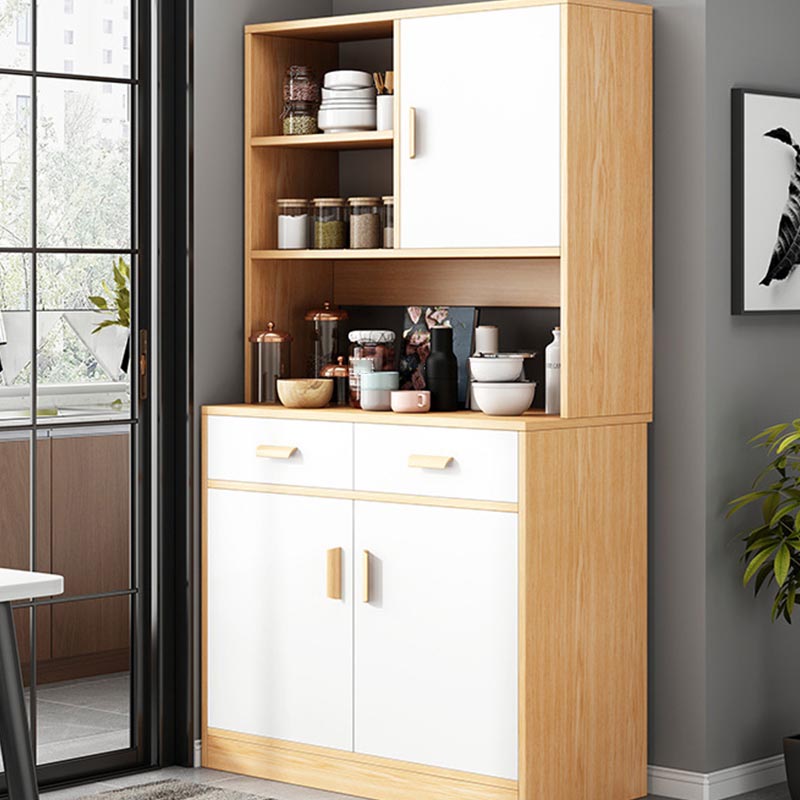 Engineered Wood Sideboard with Drawers Modern Kitchen Buffet Sideboard Clearhalo 'buffet_sideboard' 'Buffets & Sideboards' 'furn' 'furn_buffet_sideboard' 'Furniture' 'Kitchen & Dining Furniture' 5999020