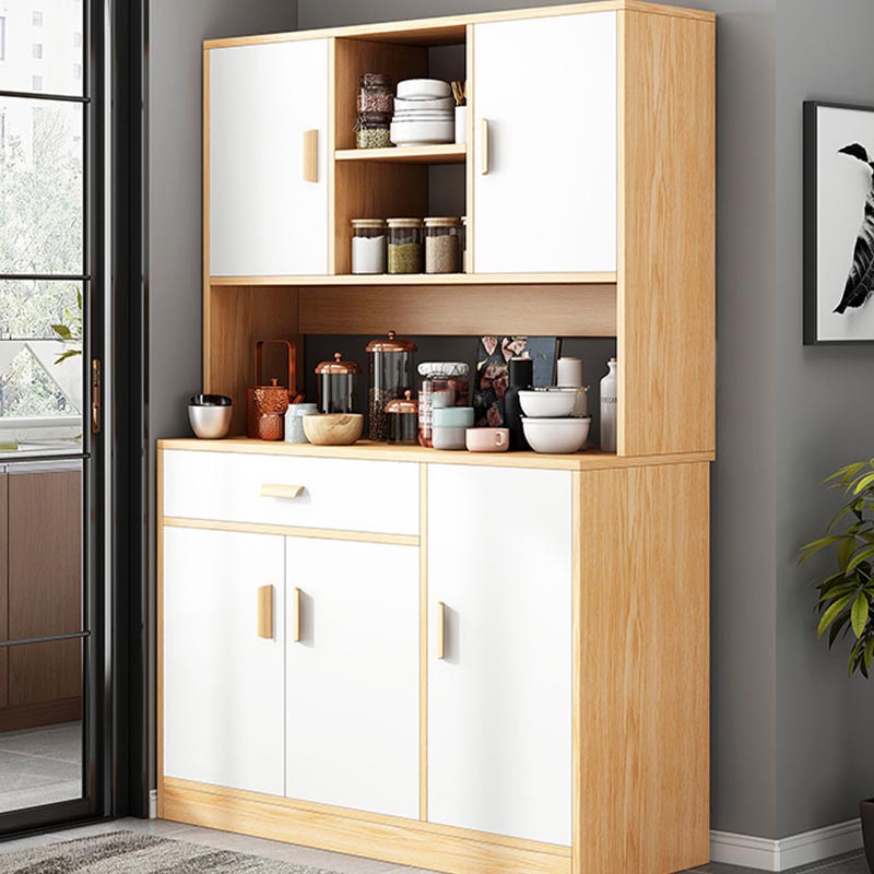 Engineered Wood Sideboard with Drawers Modern Kitchen Buffet Sideboard Clearhalo 'buffet_sideboard' 'Buffets & Sideboards' 'furn' 'furn_buffet_sideboard' 'Furniture' 'Kitchen & Dining Furniture' 5999022