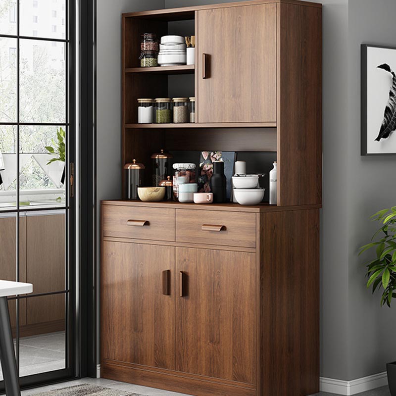Engineered Wood Sideboard with Drawers Modern Kitchen Buffet Sideboard Clearhalo 'buffet_sideboard' 'Buffets & Sideboards' 'furn' 'furn_buffet_sideboard' 'Furniture' 'Kitchen & Dining Furniture' 5999023