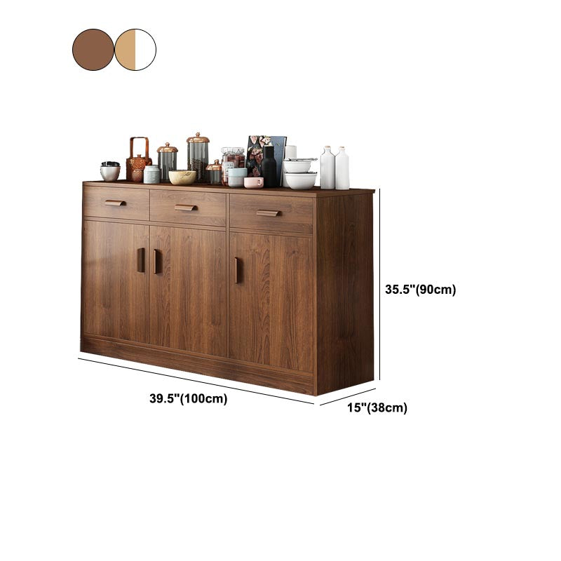 Engineered Wood Sideboard with Drawers Modern Kitchen Buffet Sideboard Clearhalo 'buffet_sideboard' 'Buffets & Sideboards' 'furn' 'furn_buffet_sideboard' 'Furniture' 'Kitchen & Dining Furniture' 5999025