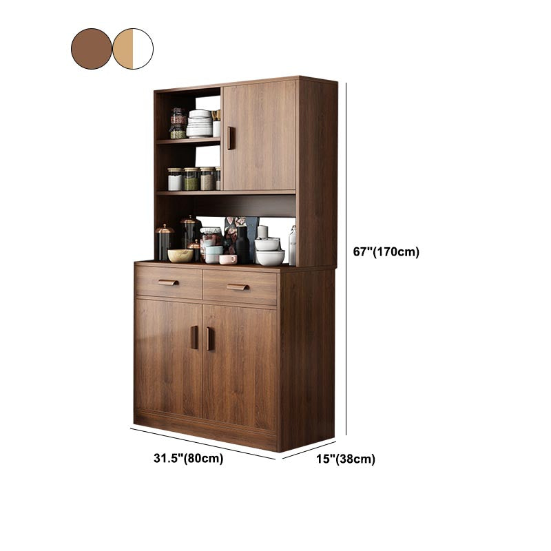 Engineered Wood Sideboard with Drawers Modern Kitchen Buffet Sideboard Clearhalo 'buffet_sideboard' 'Buffets & Sideboards' 'furn' 'furn_buffet_sideboard' 'Furniture' 'Kitchen & Dining Furniture' 5999027