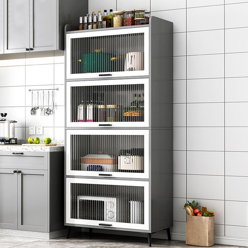 Wood Dining Server Modern Server with Glass Doors for Living Room Clearhalo 'buffet_sideboard' 'Buffets & Sideboards' 'furn' 'furn_buffet_sideboard' 'Furniture' 'Kitchen & Dining Furniture' 5999055