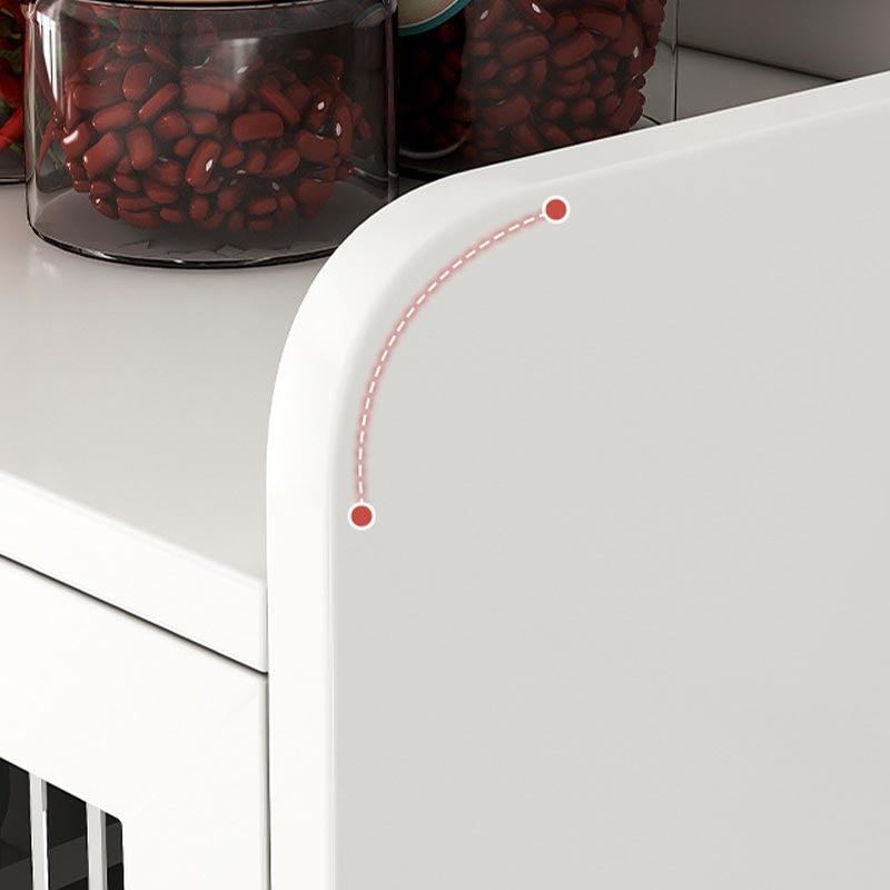 Wood Dining Server Modern Server with Glass Doors for Living Room Clearhalo 'buffet_sideboard' 'Buffets & Sideboards' 'furn' 'furn_buffet_sideboard' 'Furniture' 'Kitchen & Dining Furniture' 5999063