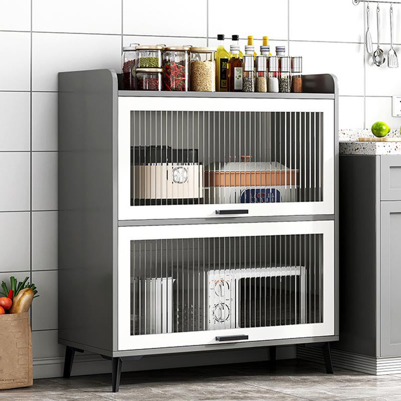 Wood Dining Server Modern Server with Glass Doors for Living Room Clearhalo 'buffet_sideboard' 'Buffets & Sideboards' 'furn' 'furn_buffet_sideboard' 'Furniture' 'Kitchen & Dining Furniture' 5999079