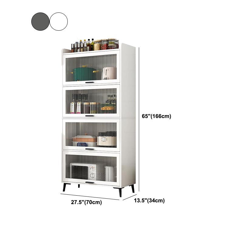 Wood Dining Server Modern Server with Glass Doors for Living Room Clearhalo 'buffet_sideboard' 'Buffets & Sideboards' 'furn' 'furn_buffet_sideboard' 'Furniture' 'Kitchen & Dining Furniture' 5999084