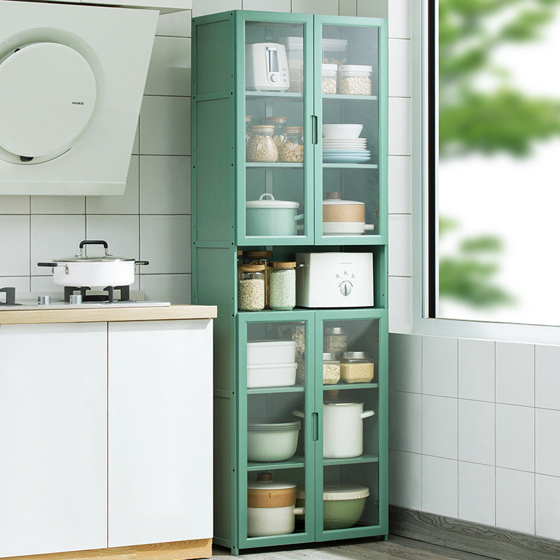 Green Bambus Buffet Server mit einstellbarem Regal Modern Dining Server