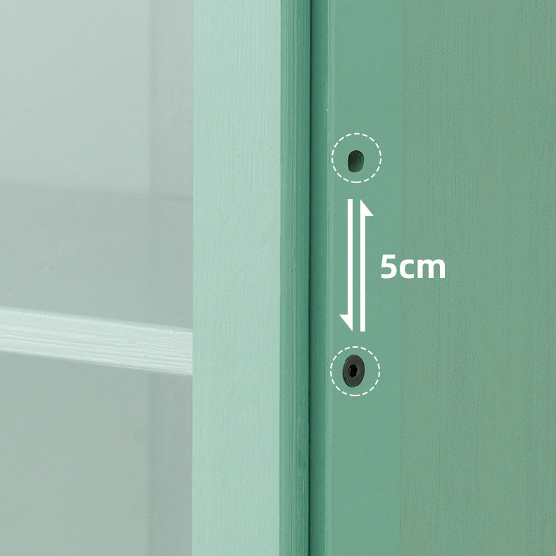 Green Bambus Buffet Server mit einstellbarem Regal Modern Dining Server