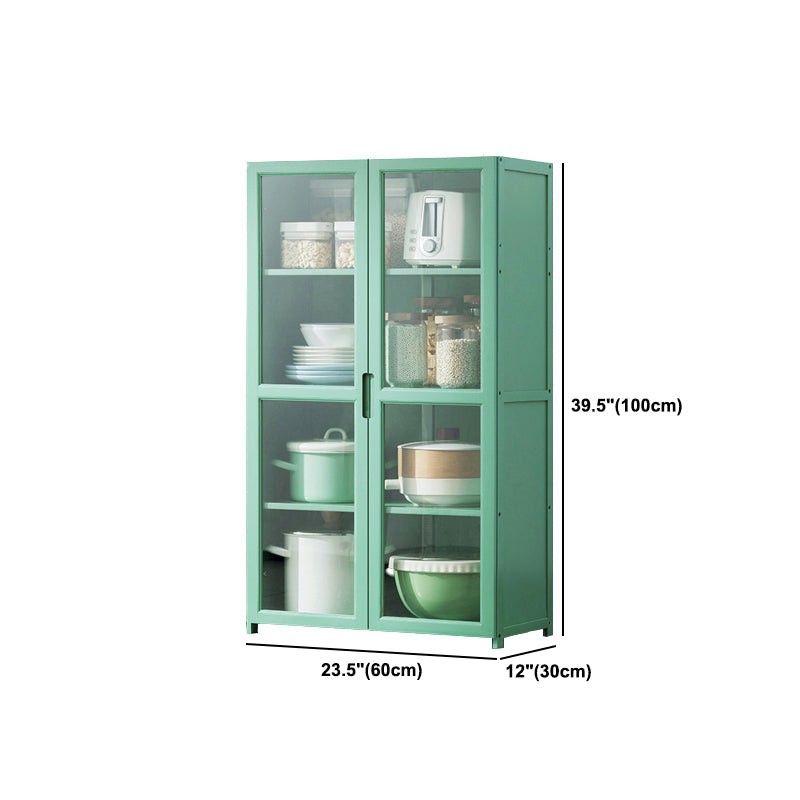 Green Bambus Buffet Server mit einstellbarem Regal Modern Dining Server