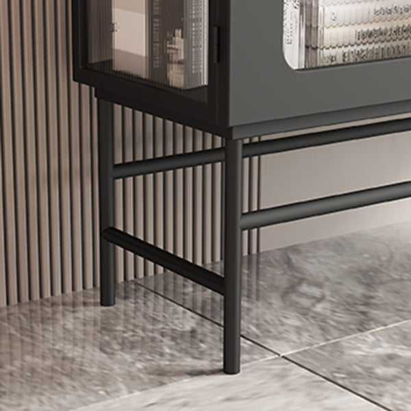 Metallic Finish Contemporary Dining Server Kitchen Sideboard with Cabinets Clearhalo 'buffet_sideboard' 'Buffets & Sideboards' 'furn' 'furn_buffet_sideboard' 'Furniture' 'Kitchen & Dining Furniture' 5999225