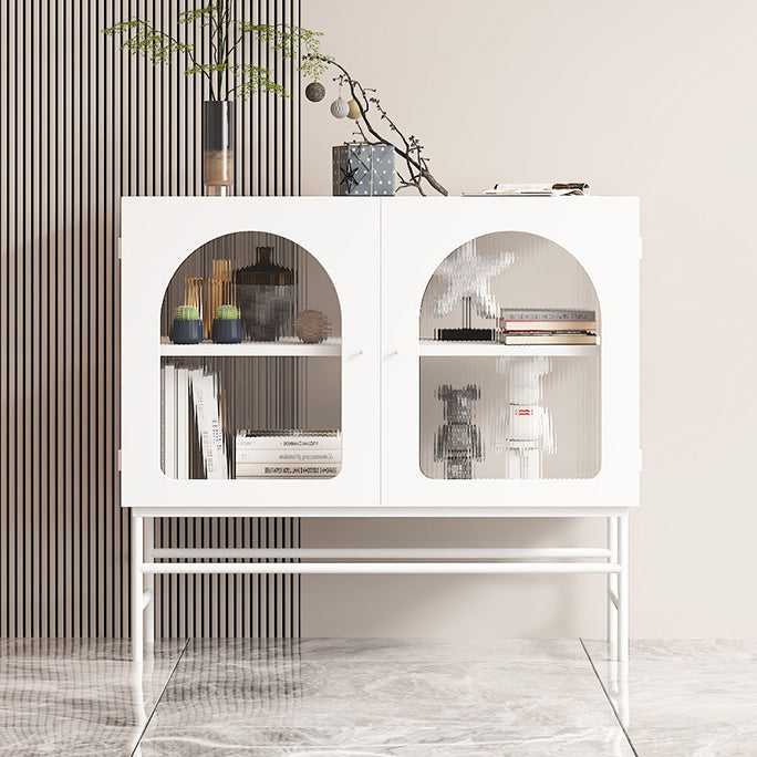 Metallic Finish Contemporary Dining Server Kitchen Sideboard with Cabinets Clearhalo 'buffet_sideboard' 'Buffets & Sideboards' 'furn' 'furn_buffet_sideboard' 'Furniture' 'Kitchen & Dining Furniture' 5999230