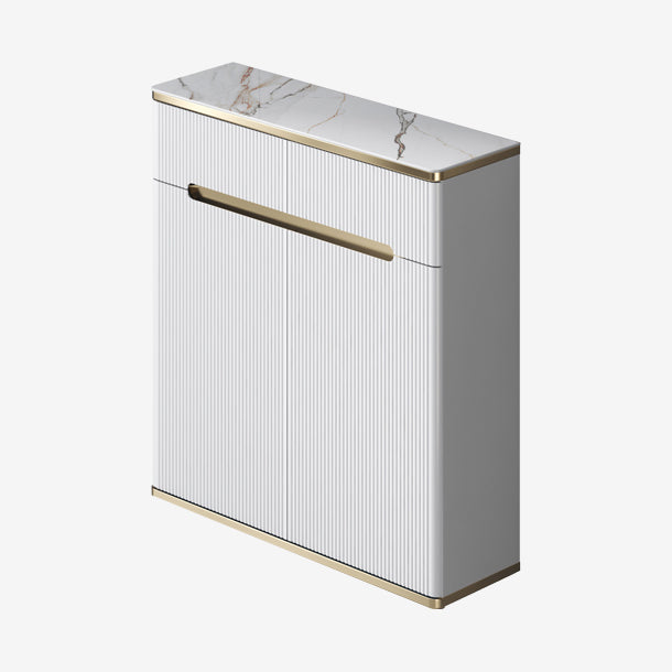 Serveur de restauration White Glam Stone et serveur buffet en bois d'ingénierie