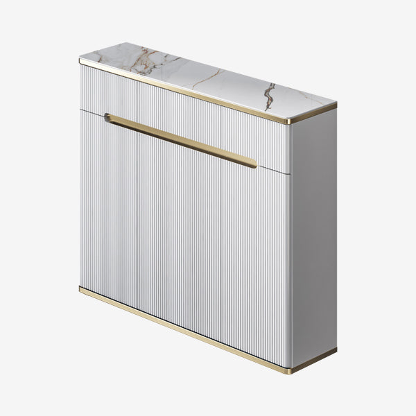 Serveur de restauration White Glam Stone et serveur buffet en bois d'ingénierie