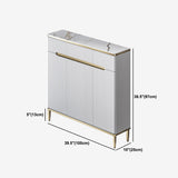 Serveur de restauration White Glam Stone et serveur buffet en bois d'ingénierie