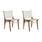 Modern Style Dining Chairs Solid Wood Open Back Dining Chair for Home