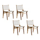 Modern Style Dining Chairs Solid Wood Open Back Dining Chair for Home
