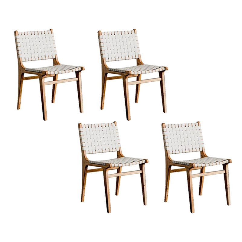 Modern Style Dining Chairs Solid Wood Open Back Dining Chair for Home
