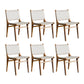 Modern Style Dining Chairs Solid Wood Open Back Dining Chair for Home