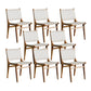 Modern Style Dining Chairs Solid Wood Open Back Dining Chair for Home