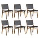 Modern Style Dining Chairs Solid Wood Open Back Dining Chair for Home